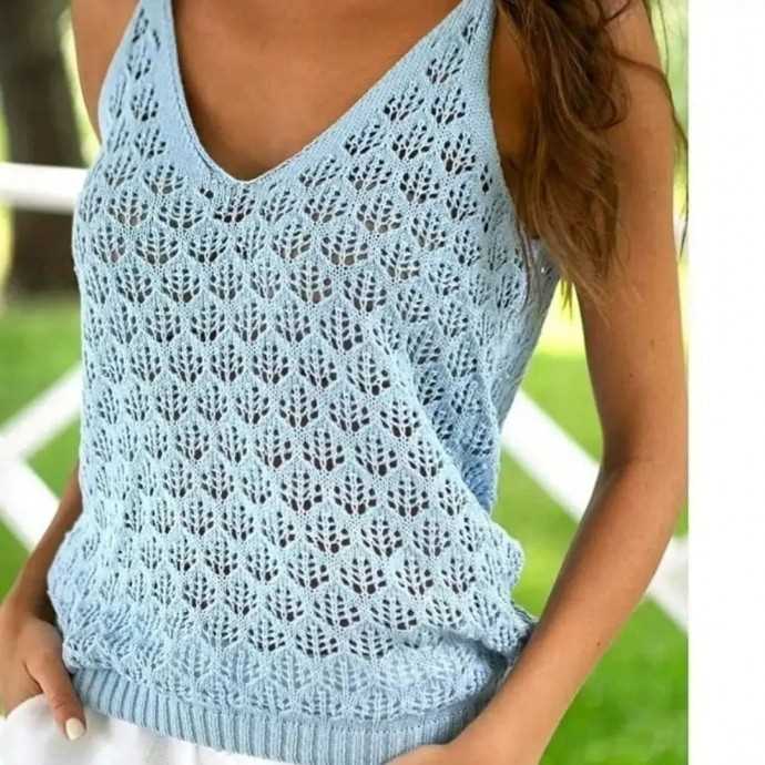 Knit lace tank top pattern