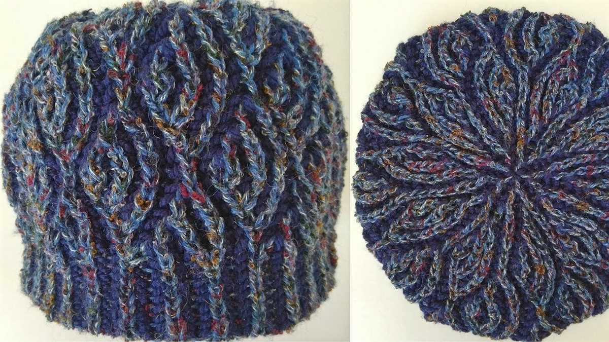 Brioche hat knit pattern