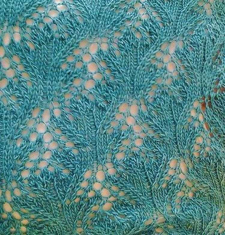 Flemish block lace knitting pattern