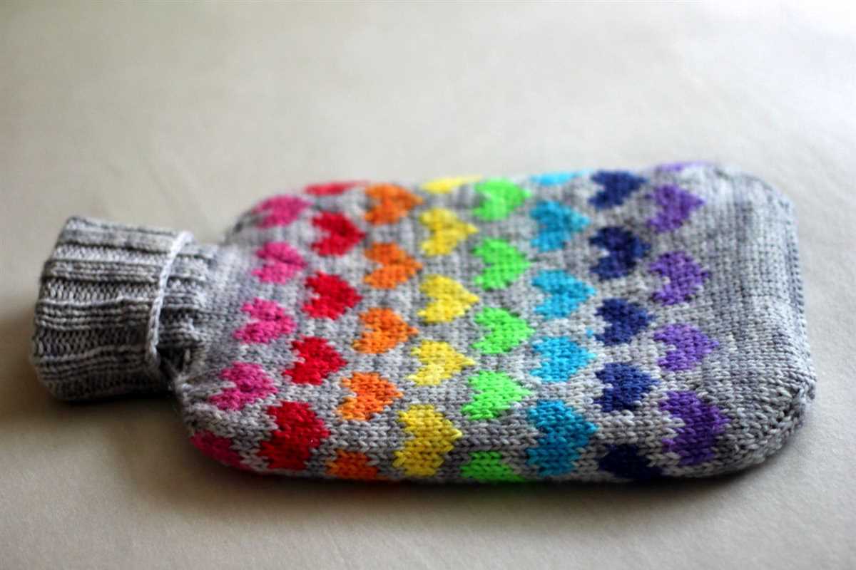 Knitted water bottle cover pattern