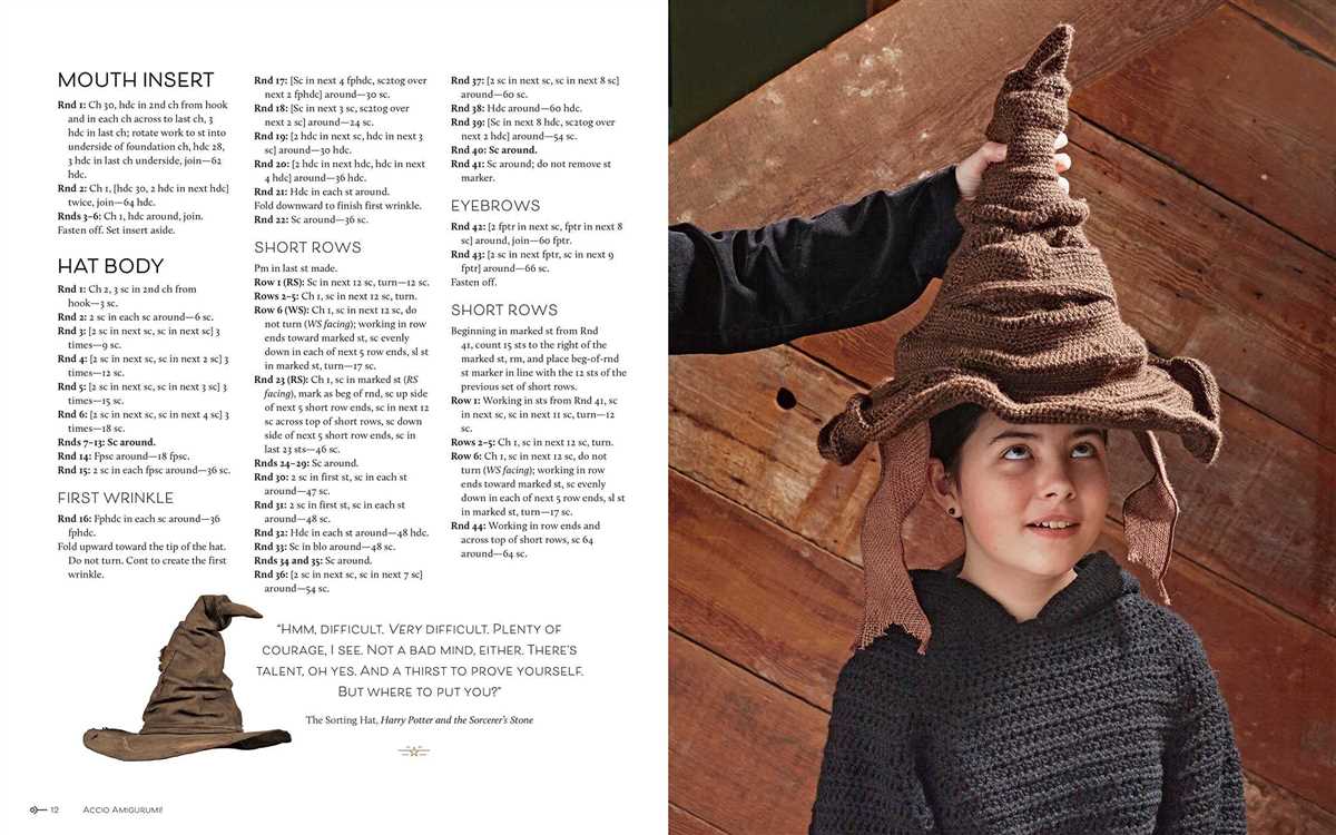 Sorting hat knitting pattern