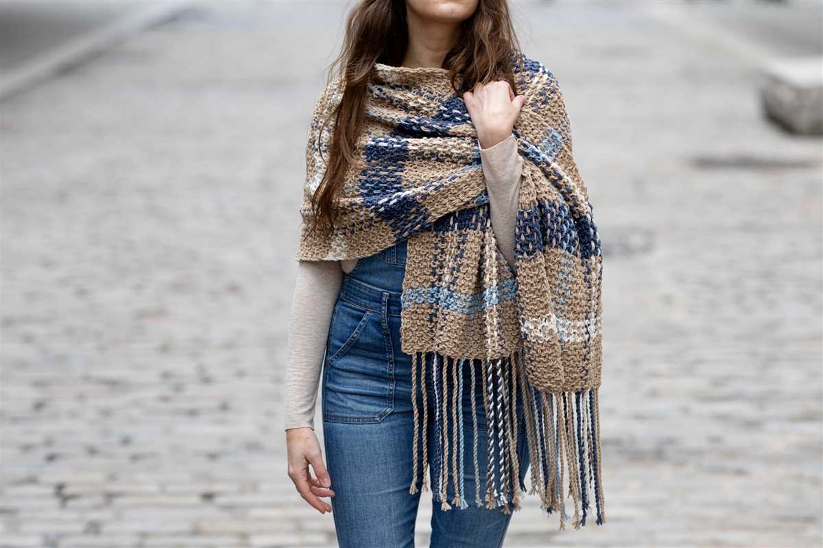 Blanket scarf knitting pattern