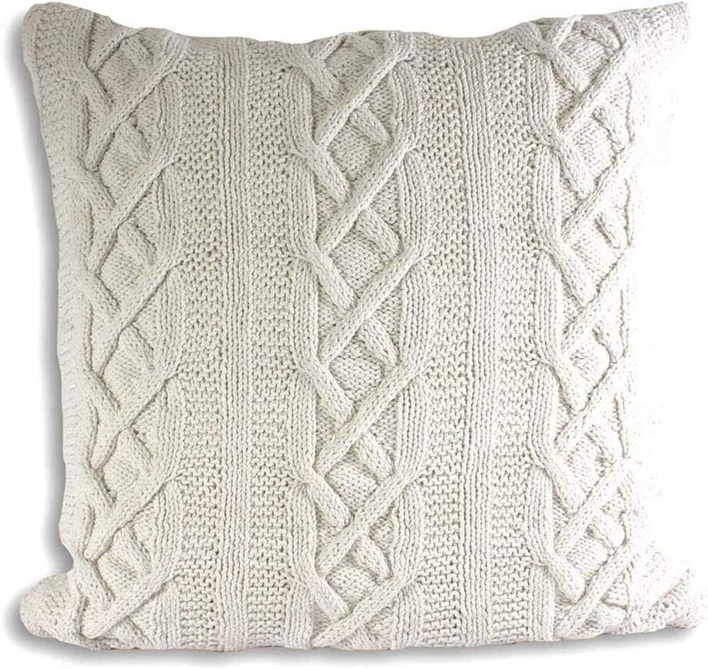 Aran cushion cover knitting pattern