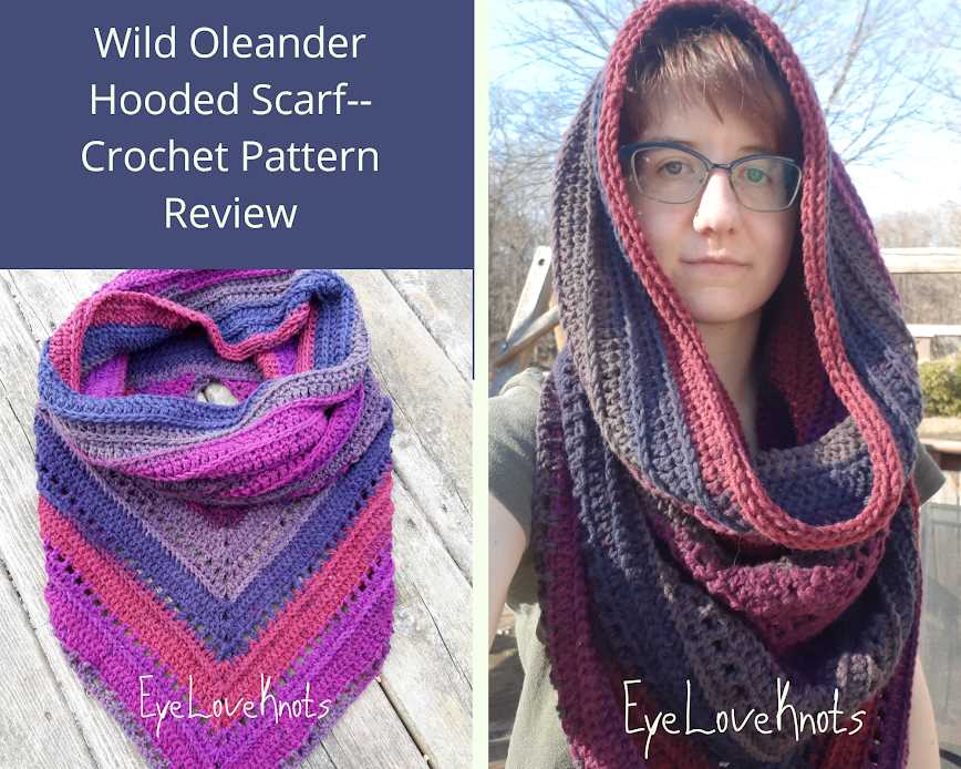 Free knitted hooded scarf pattern