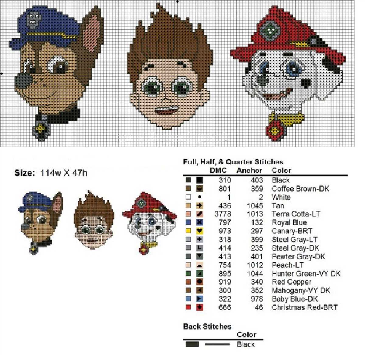 Knitting pattern for paw patrol characters