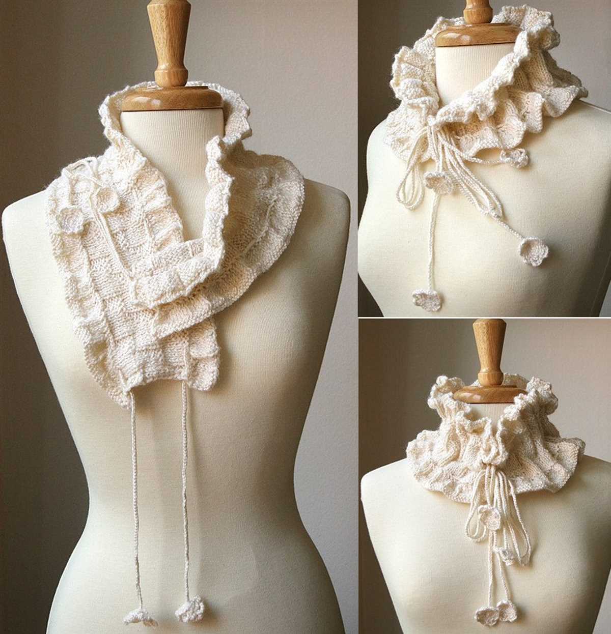 Collar scarf knitting pattern