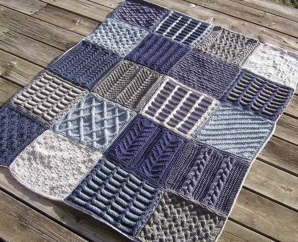 Patterns for knitting squares