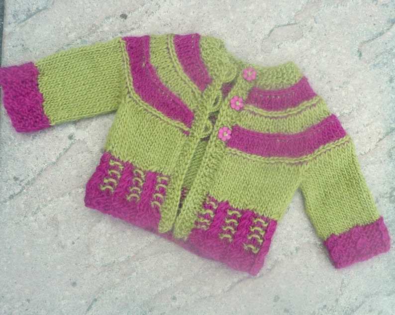 Child's top down cardigan knitting pattern