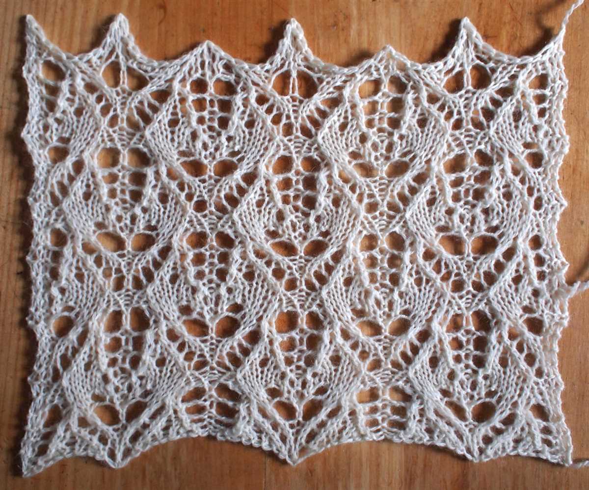 Lace knitting stitch patterns
