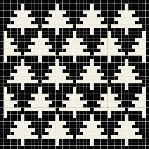 Knit houndstooth pattern