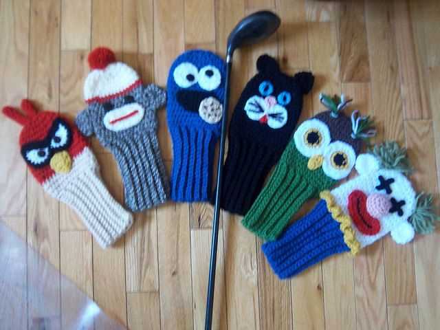 Pattern for knitted golf club covers