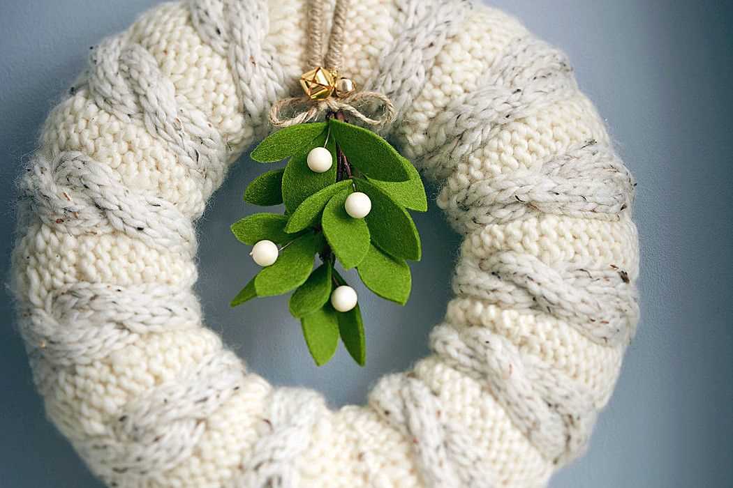 Knit christmas wreath patterns