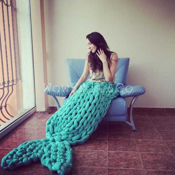 Knitted mermaid blanket pattern