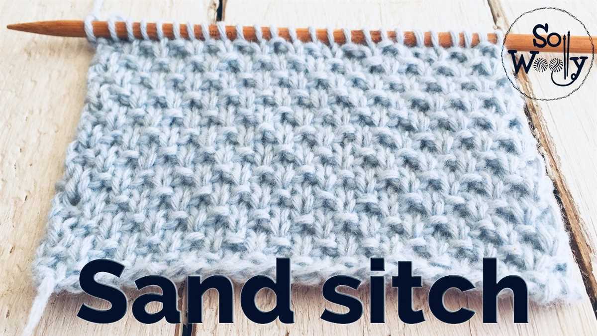 Sand stitch knit pattern