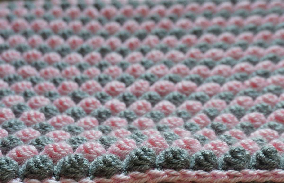 Bubble stitch blanket knitting pattern