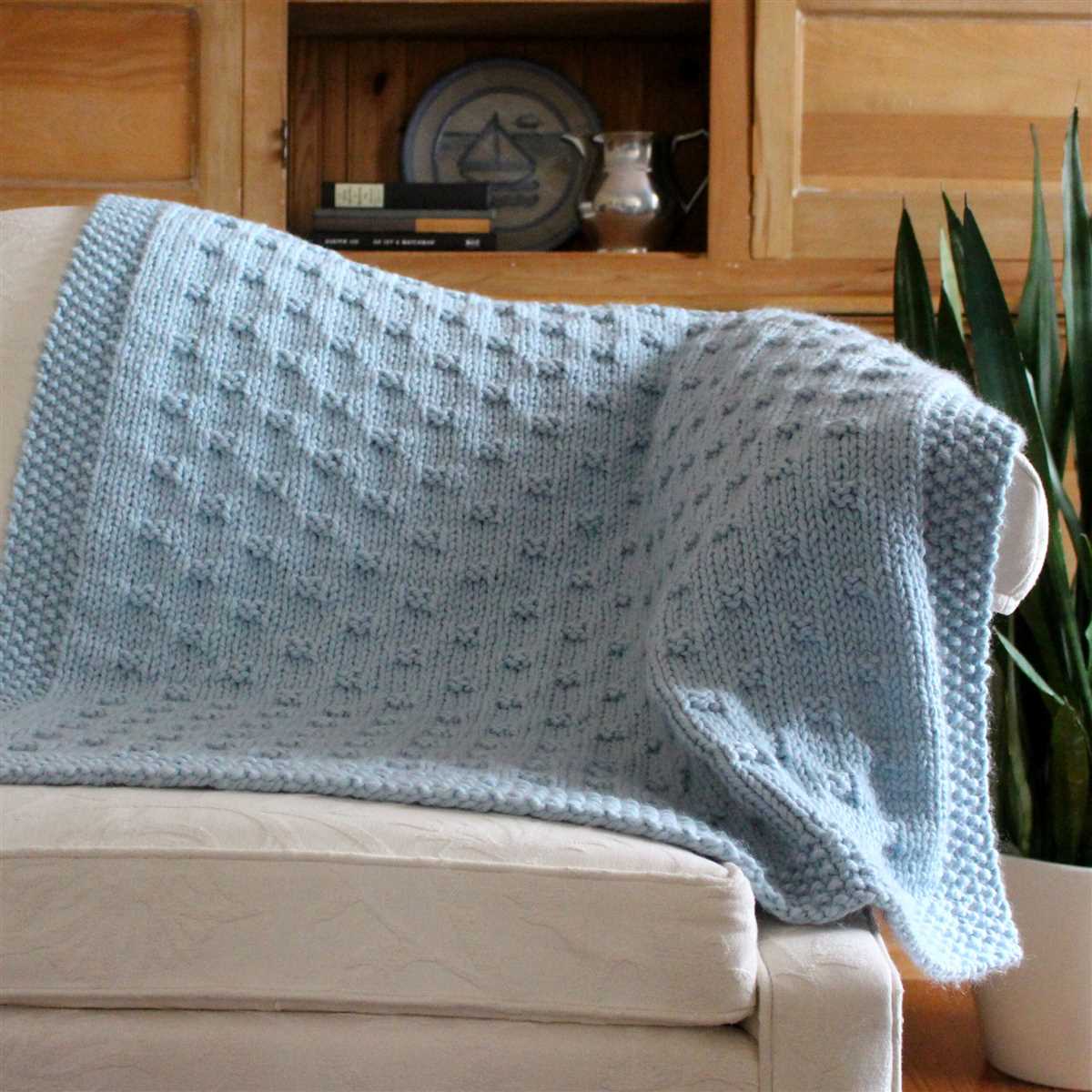 Knitted weighted blanket pattern