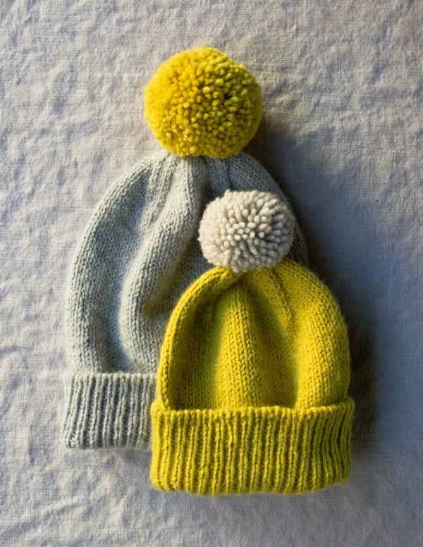 Free pom pom hat knitting pattern