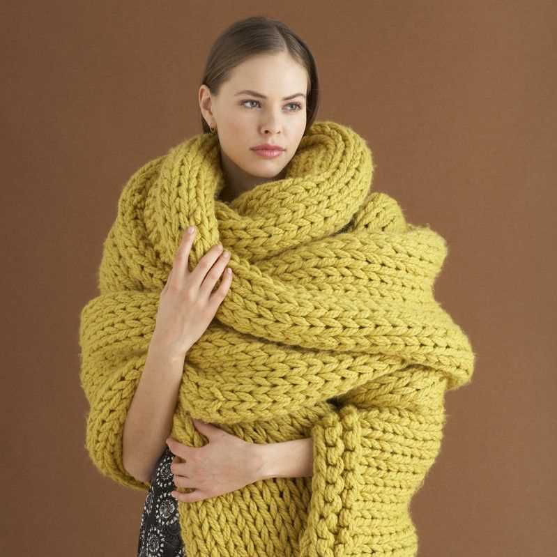 Wool ease thick and quick knit scarf pattern