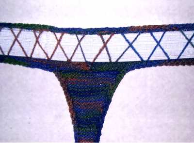 Knitted mens thong pattern