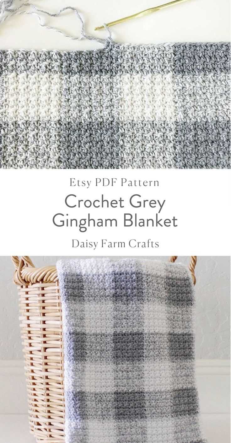 Gingham blanket knitting pattern