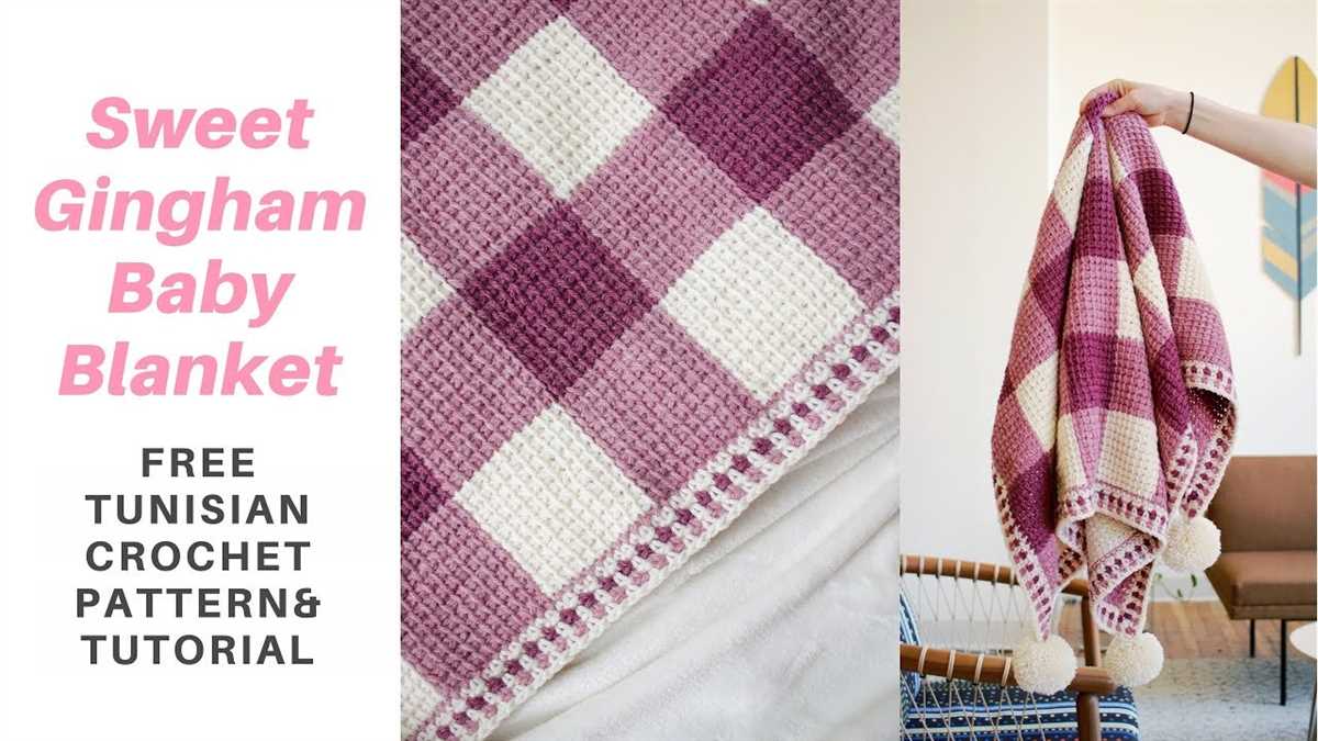 Gingham blanket knitting pattern