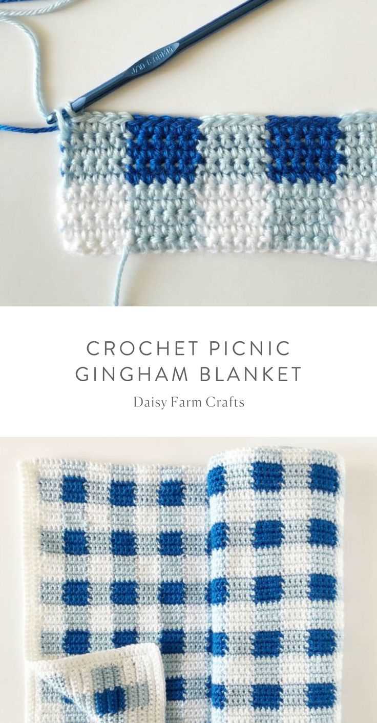 Gingham blanket knitting pattern