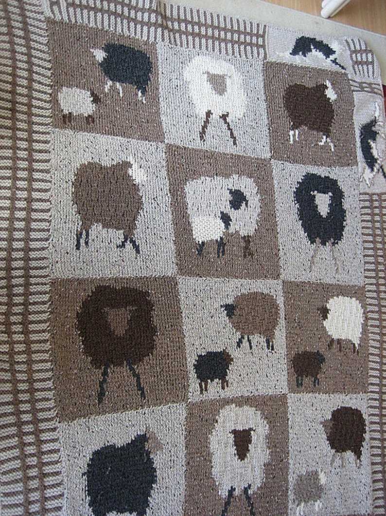 Easy knitted sheep pattern