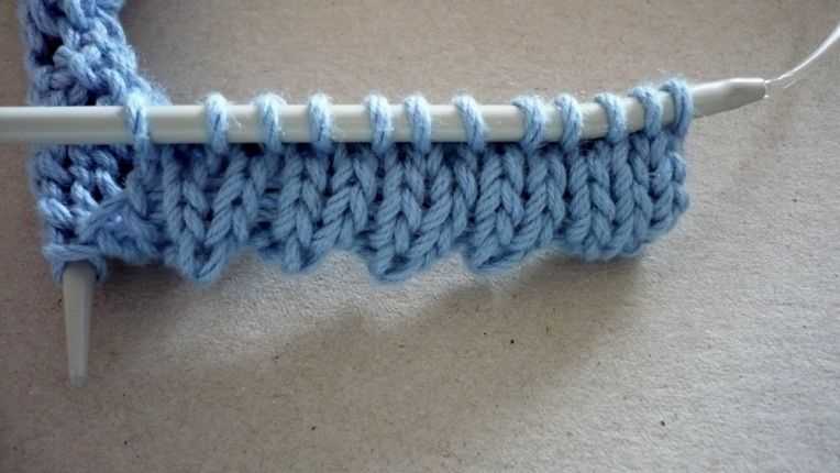 Knitted picot edge pattern