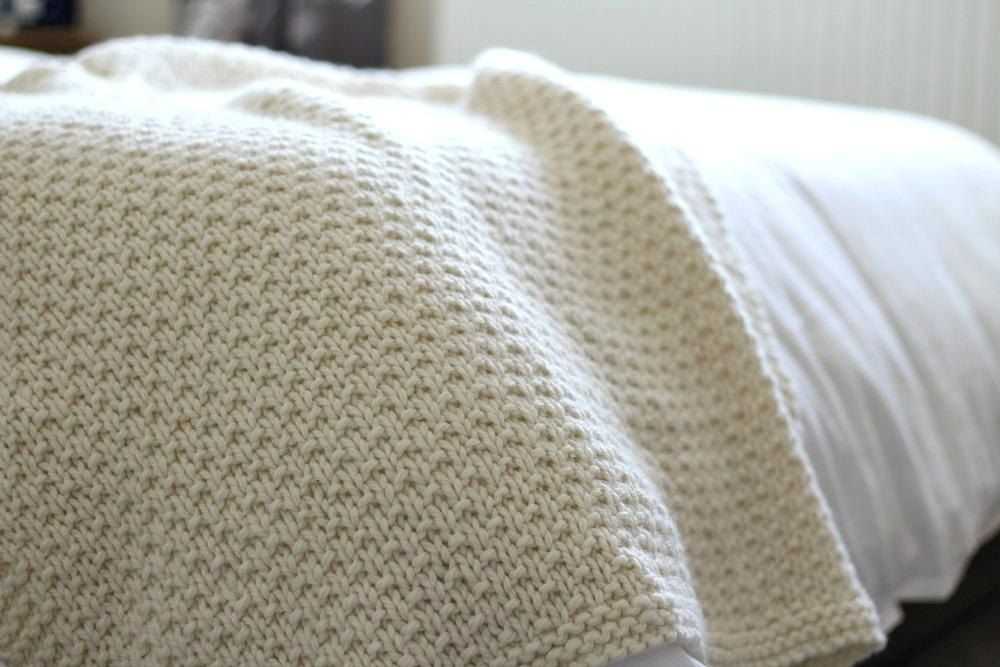 Easy knit throw pattern