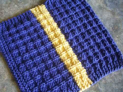 Knit waffle stitch pattern