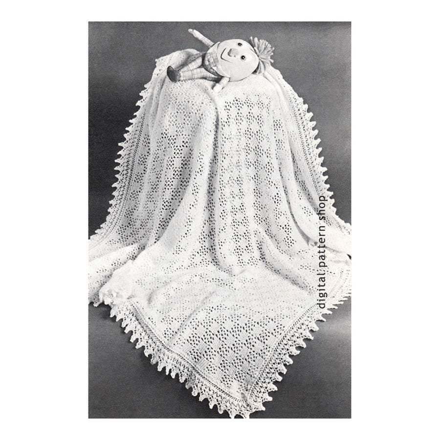 Lace blanket knitting pattern