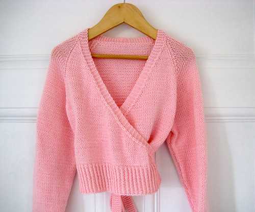 Knitting pattern for ballet crossover cardigan