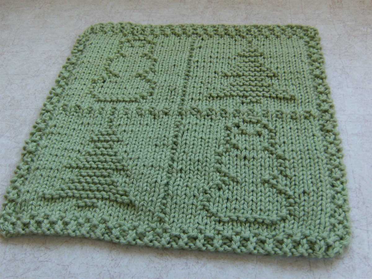 Grandmother's dishcloth knitting pattern