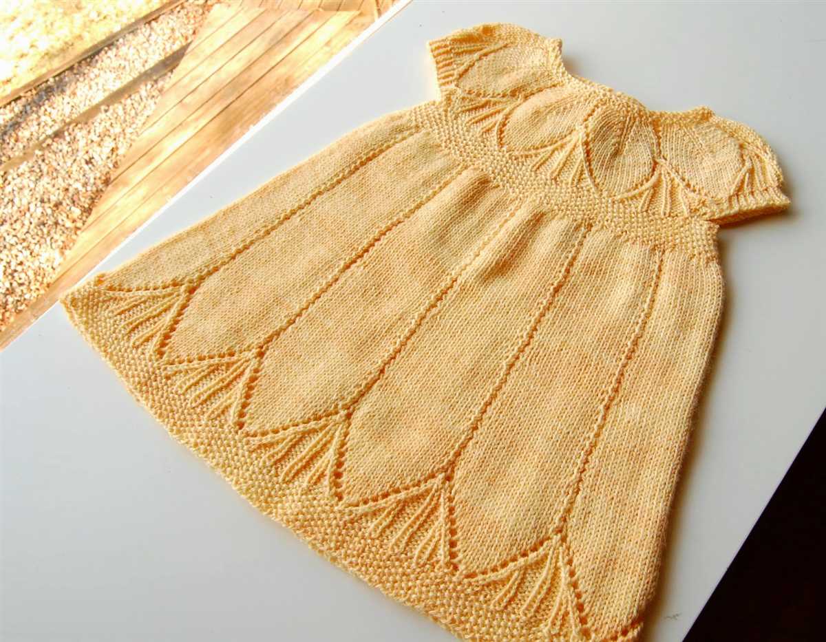 Little sisters dress knitting pattern