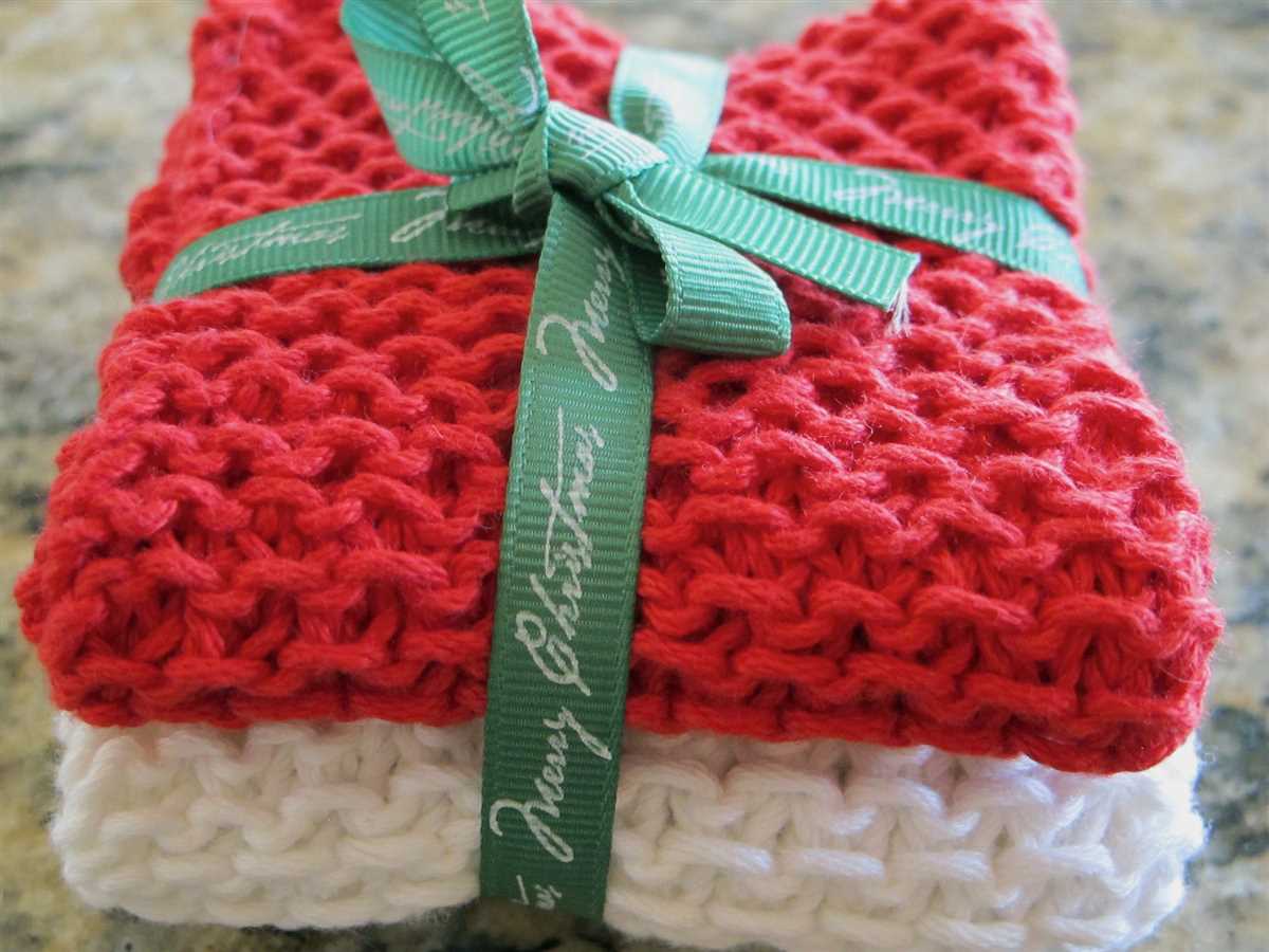 Knitted dishcloths patterns free christmas