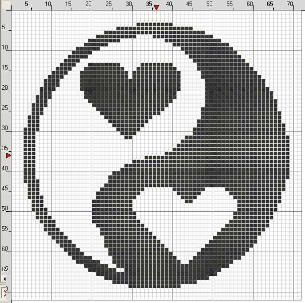 Yin yang knitting pattern