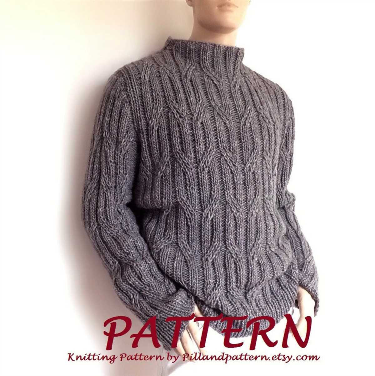 Easy knit mens sweater pattern