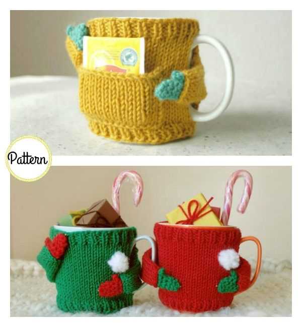 Mug cozy knitting pattern easy