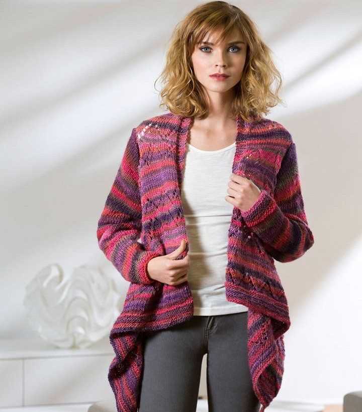 Open cardigan knitting pattern