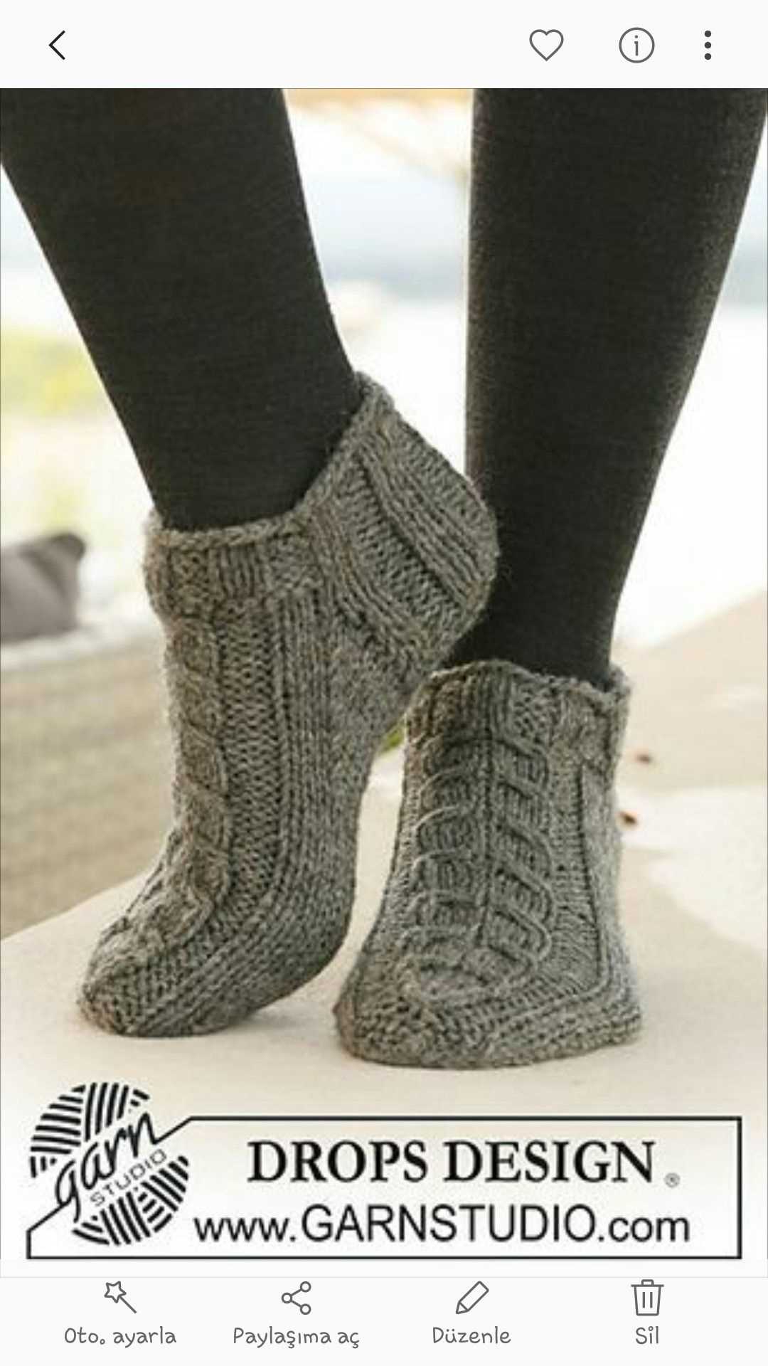 Free cable knit slipper pattern