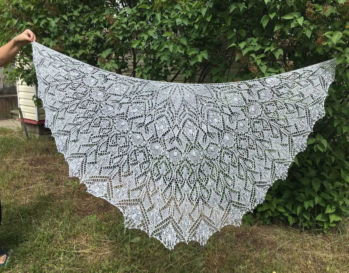 Half circle shawl knit pattern