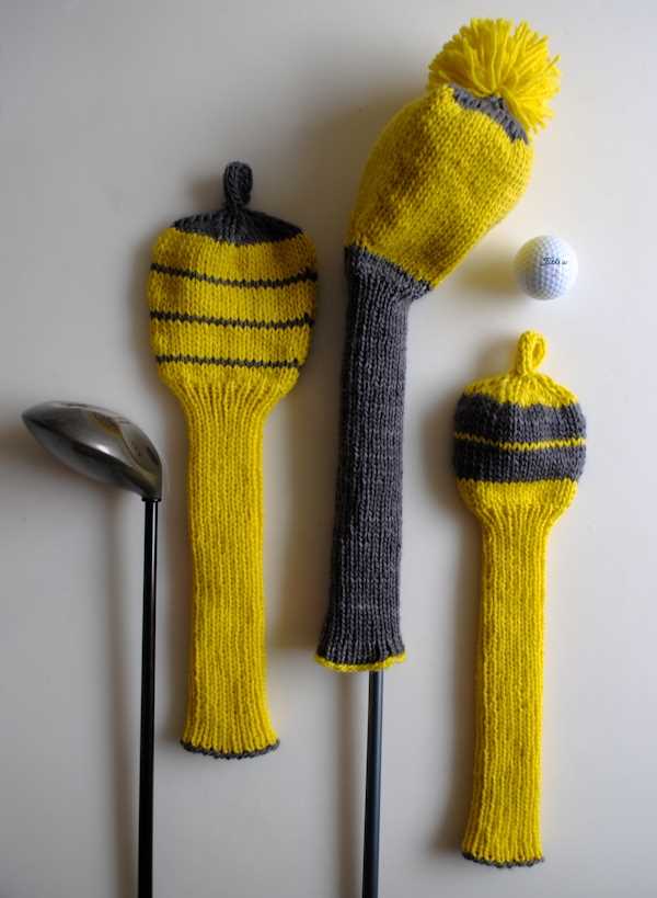 Hand knit free knitting patterns for golf club head covers