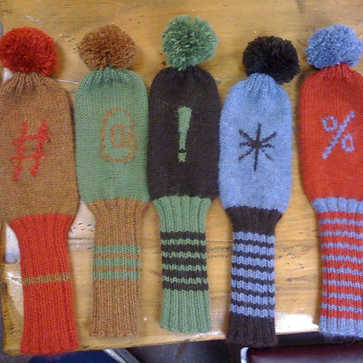 Hand knit free knitting patterns for golf club head covers