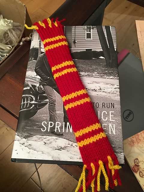 Harry potter scarf bookmark knitting pattern