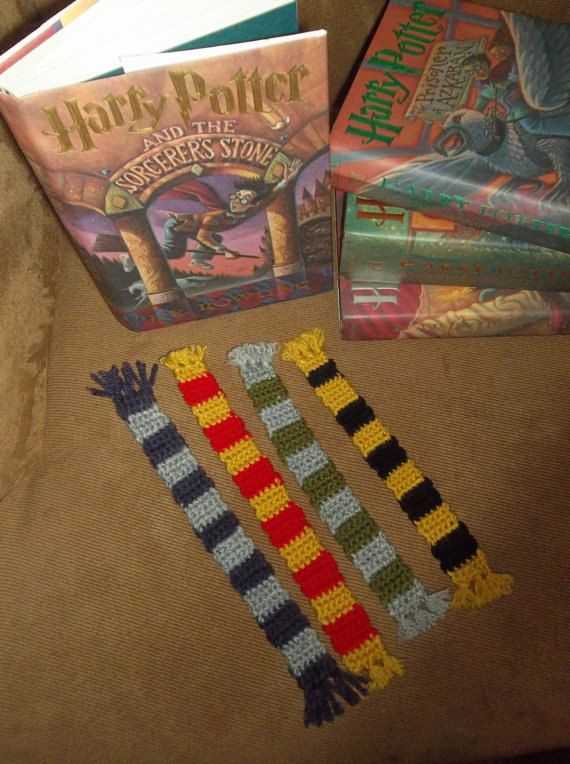 Harry potter scarf bookmark knitting pattern