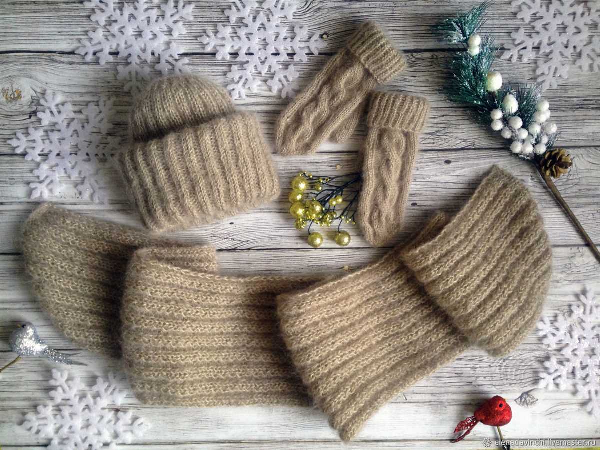 Hat scarf and mittens knitting pattern