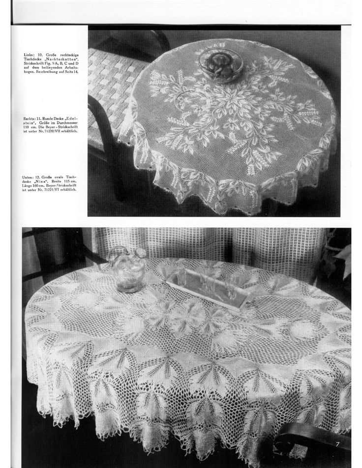 Knitted tablecloth patterns free