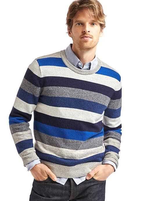 Mens striped sweater knitting pattern