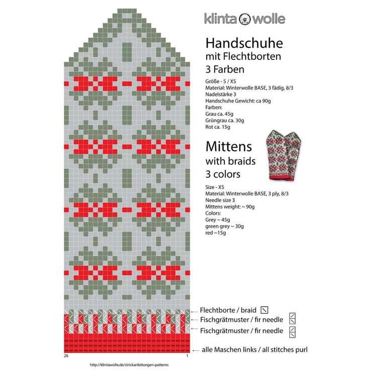 Knitting patterns mittens four needles