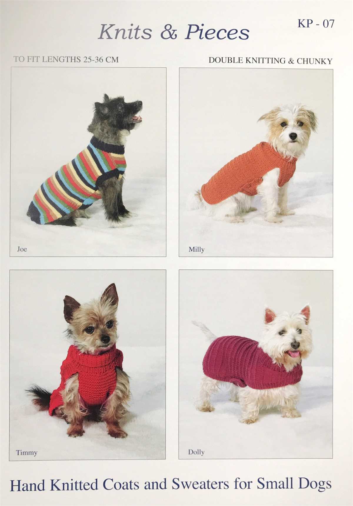 Small dog knitted sweater pattern